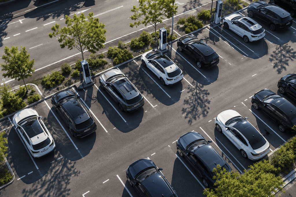 Photo parking vue du ciel