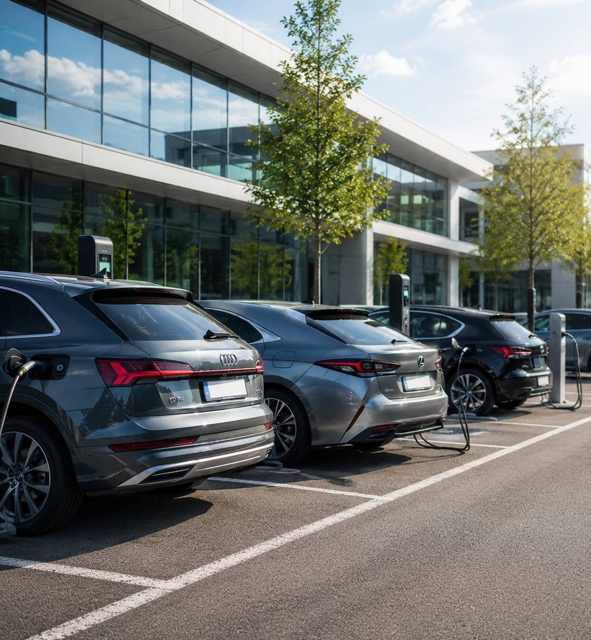 Des véhicules électriques en train de charger