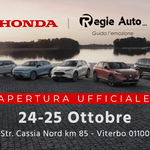 Honda Auto a Viterbo: 24-25 ottobre Apertura Ufficiale | Regie Auto spa