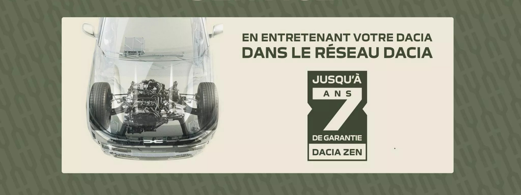 Contrat d'entretien - Dacia Zen - Garantie 7 ans