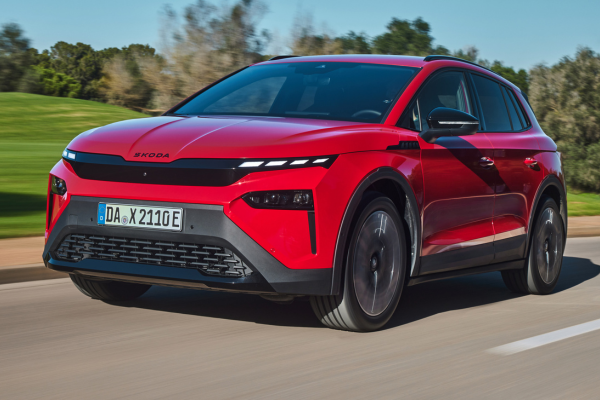 Škoda Elroq rouge - Exterieur 3/4 avant