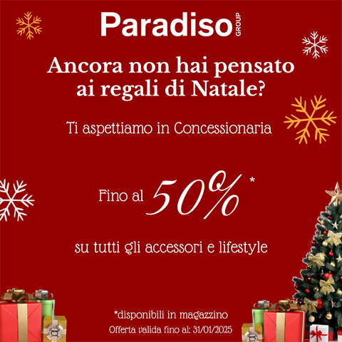 Fino al 50% di sconto su tutti gli accessori e lifestyle*