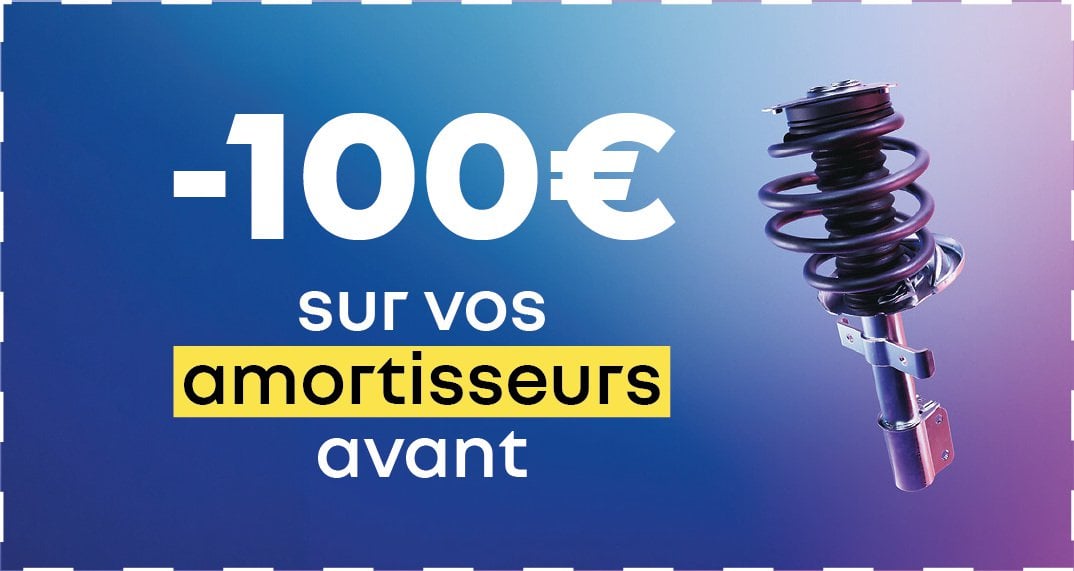 100 euros de remise sur vos armotissseur avant