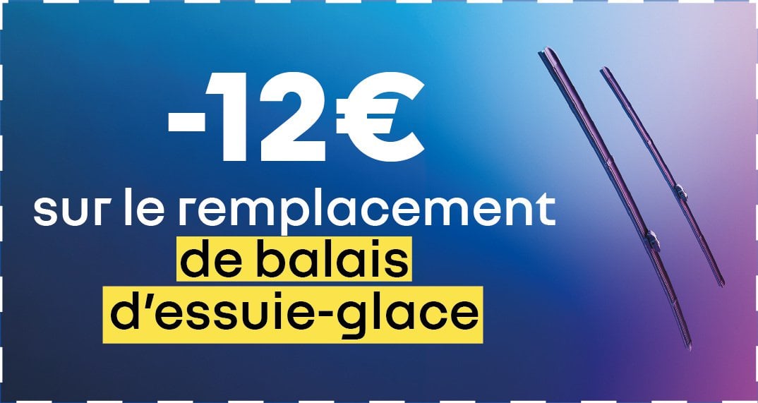 La rentrée des bonnes affaires - essuie-glace 12 € de remise sur le remplacement des balais d'essuie-glace Renault