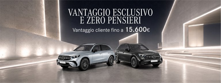 Gamma Mercedes GLC ibrida: fino a 15.600€ di vantaggio, tutto incluso!