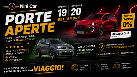 porte aperte sabato 19 e domenica 20 settembre